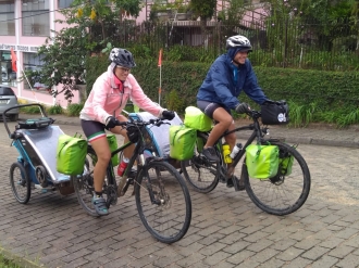 Aventureiros percorrem mais de 350 Km de bicicleta em família